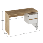 Birou DTD stejar artisan albTulio 125x51.6x75.4 cm