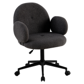 Scaun birou gri negru Turio 64,5x65x83-92 cm