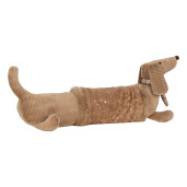 Figurina Catelus textil maro auriu 58x20x21 cm