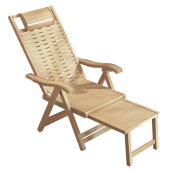 Scaun de gradina,lemn natural, bambus, Ursel 57,5x75/158x66/101 cm