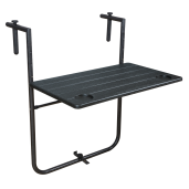 Masuta de balcon pliabila, neagra, Uzor 60x61x83,5 cm 