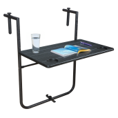 Masuta de balcon pliabila, neagra, Uzor 60x61x83,5 cm 