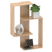 Polita suspendata stejar craft auriu Valpa 65x22x100 cm