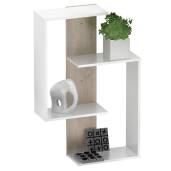 Polita suspendata alb stejar sonoma Valpa 65x22x100 cm