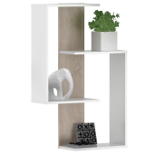 Polita suspendata alb stejar sonoma Valpa 65x22x100 cm
