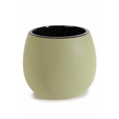 Ghiveci flori portelan verde negru Ø 16,5 cm x 14 H
