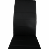 Scaun dining negru crom Vatena 42x56x99 cm 