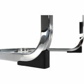 Scaun dining negru crom Vatena 42x56x99 cm 