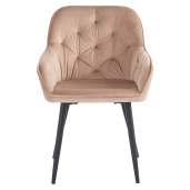 Fotoliu textil maro metal negru Verio 58.5x62x81 cm