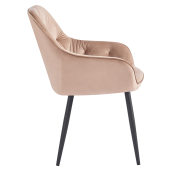 Fotoliu textil maro metal negru Verio 58.5x62x81 cm