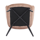 Fotoliu textil maro metal negru Verio 58.5x62x81 cm