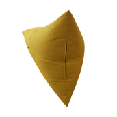 Fotoliu tip sac, material textil mustar, Vetok, 90x90x110 cm