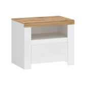 Noptiera DTD alb lucios/stejar wotan Vilgo 60,1x40x50,5 cm