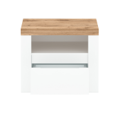 Noptiera DTD alb lucios/stejar wotan Vilgo 60,1x40x50,5 cm