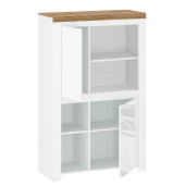 Comoda alb lucios stejar wotan Vilgo 98x41.5x156.5 cm