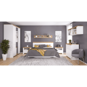 Etajera DTD laminat alb stejar wotan Vilgo 150x20x21 cm