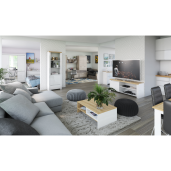 Etajera DTD laminat alb stejar wotan Vilgo 150x20x21 cm