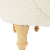 Taburet in forma de miel alb natur Visali 70x35x50 cm