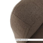 Coltar extensibil cu tapiterie textil maro Visby 230x164x88 cm