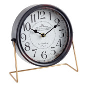 Ceas de masa metal negru Clement 25 cm x 22 h