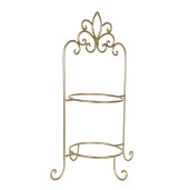 Suport platouri fier auriu 38x30x57 cm
