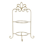 Suport platouri fier auriu 38x30x57 cm