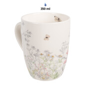 Set 6 cani portelan multicolor Summer 12x8x10 cm, 350 ml