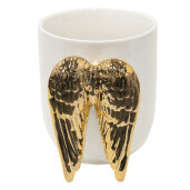 Cana ceramica alba Wings 11x9x10 cm, 350 ml