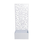 Jardiniera flori fier alb 40 x 22 x 100 cm