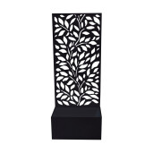 Jardiniera flori fier negru 40 x 22 x 100 cm