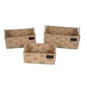 Set 3 cosuri depozitare 27,5 x 18 x 16, 32 x 22 x 18, 38 x 26 x 20,5 cm