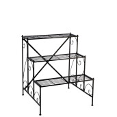 Raft pardoseala fier negru 60 x 58 x 70 cm