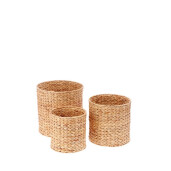 Set 3 cosuri depozitare zambila apa maro 25 x 25 cm, 30 x 30 cm, 35 x 35 cm