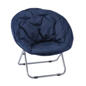 Fotoliu terasa, gradina pliabil fier gri textil albastru  77 x 75 x 74,5 cm