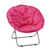 Fotoliu terasa, gradina pliabil fier gri textil roz 77 x 75 x 74,5 cm