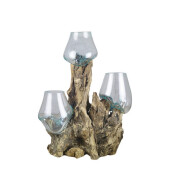 Vaze flori pe radacina copac  30 x 20 x 35 cm