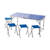 Set mobilier gradina, picnic masa, 4 scaune pliabile  120 x 60 x 55-60-70 cm, 32 x 29 x 34 cm
