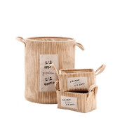 Set 4 cosuri depozitare velur 27 x 15 x 14 cm, 29 x 18 x 15 cm, 31 x 21 x 16 cm, 38 x 51 cm