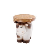 Masuta, suport ghiveci flori magnezie multicolora Vacuta 30,5 x 33 cm