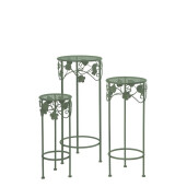 Set 3 suporturi flori fier verde 20 x 50, 25 x 60, 30 x 70 cm