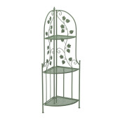 Raft pardoseala de colt fier verde 35 x 49 x 125 cm