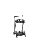 Raft pardoseala fier negru 42 x 38 x 77 cm