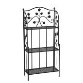 Raft pardoseala fier negru 60 x 27 x 127 cm