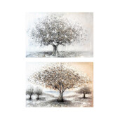 Set 2 tablouri decorative olegrafie pe panza Copaci 2 x 120 x 80 cm