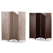 Set 2 paravane decorative bambus lemn maro 180 x 180 cm