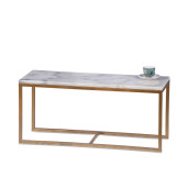 Masuta marmura fier auriu 58 x 38 x 34 cm