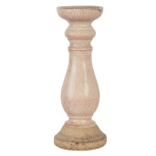 Sfesnic lumanare ceramica roz 14x36 cm