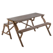 Masa gradina, banca lemn maro Zagir 139,5x133,5x73 cm