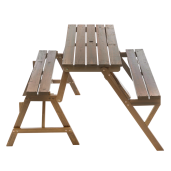 Masa gradina, banca lemn maro Zagir 139,5x133,5x73 cm