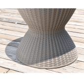 Masa pentru gradina cu spatiu racire din polipropilena gri Fabir 49x82 cm
